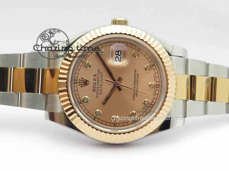MiroTime 0201 DateJust II 41mm SS RG BP Maker Best Edition RG Diam Dial On SS RG Bracelet SA Efficient 3712